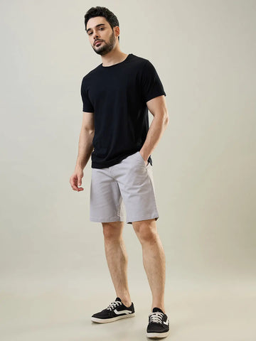 Light Grey Stretch Chino Shorts Tim Paris