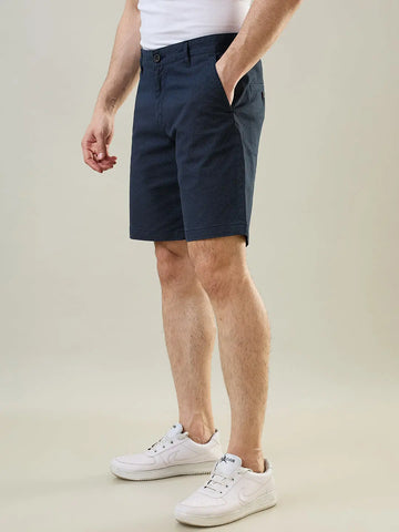 Navy Blue Stretch Chino Shorts Tim Paris