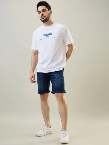 Dark Indigo Stretch Denim Shorts Tim Paris