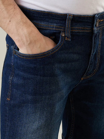 Dark Indigo Stretch Denim Shorts Tim Paris