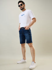 Dark Indigo Stretch Denim Shorts