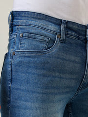 Light Indigo Stretch Denim Shorts Tim Paris