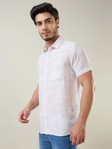Pink Printed Regular Fit Shirt TIM PARIS