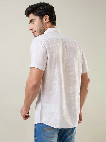 Pink Printed Regular Fit Shirt TIM PARIS
