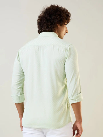 Green Solid Shirt Tim Paris