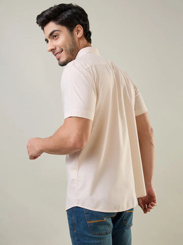 Orange Solid Shirt Tim Paris