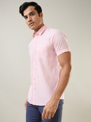 Red Solid Half Sleeve Shirt