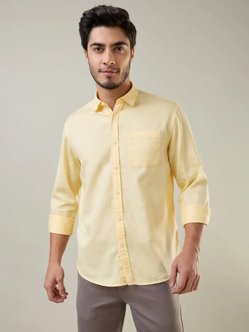 Yellow Solid Shirt Tim Paris