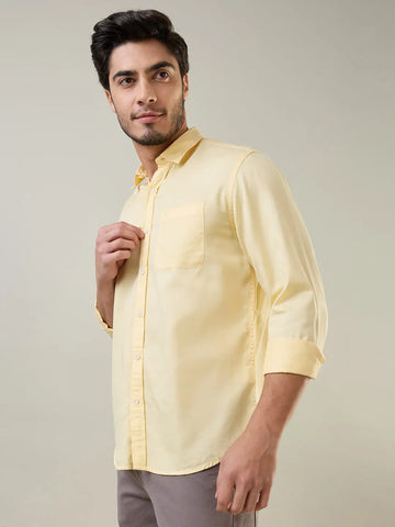 Yellow Solid Shirt Tim Paris