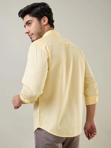 Yellow Solid Shirt Tim Paris