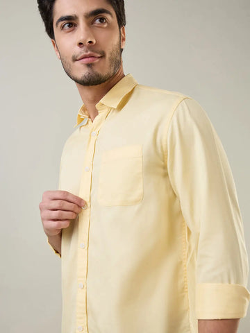 Yellow Solid Shirt Tim Paris