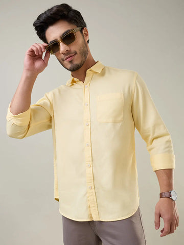 Yellow Solid Shirt Tim Paris