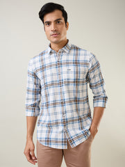 Camel Checkered Regular Fit Shirt