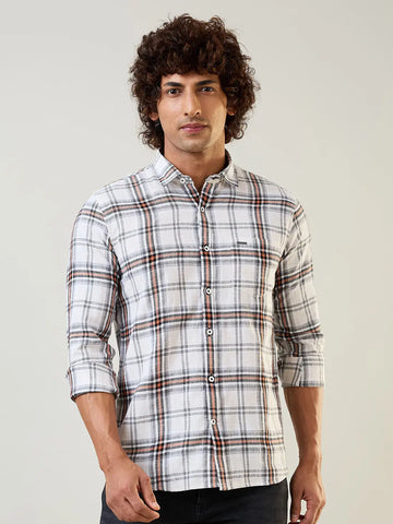Rust Checks Regular Fit Shirt Tim Paris