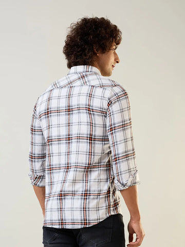 Rust Checks Regular Fit Shirt Tim Paris