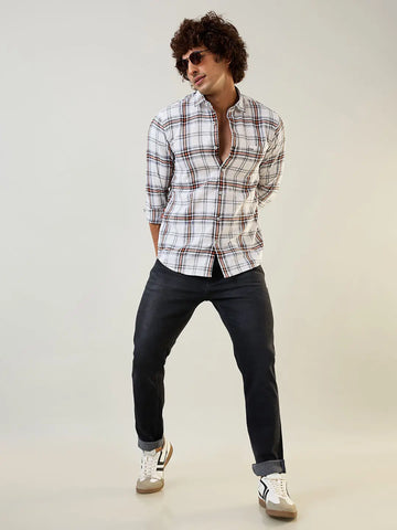 Rust Checks Regular Fit Shirt Tim Paris