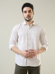 Brown Printed Regular Fit Shirt