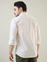 Brown Printed Regular Fit Shirt