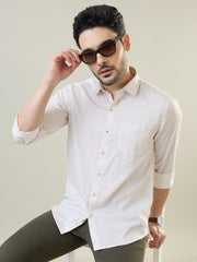Brown Printed Regular Fit Shirt
