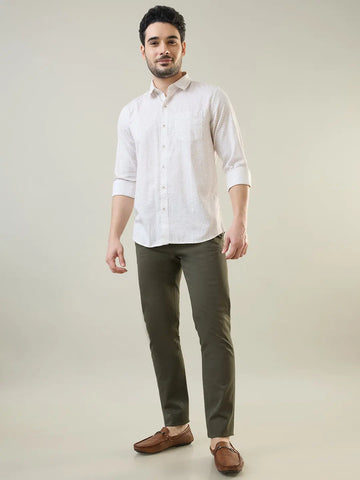 Brown Printed Regular Fit Shirt Tim Paris