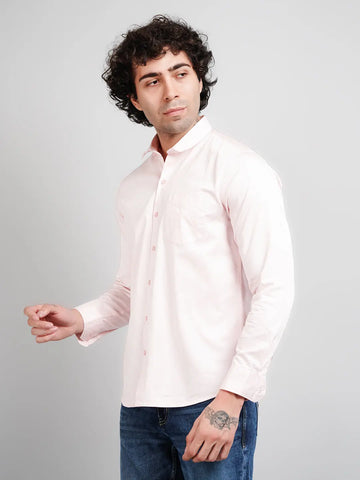 Pink Solid Shirt for Men Tim Paris