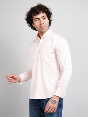 Pink Solid Shirt for Men