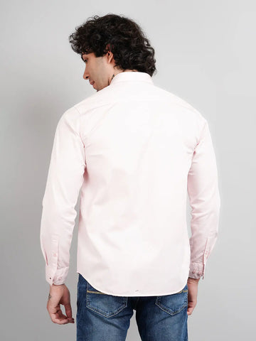 Pink Solid Shirt for Men Tim Paris