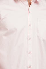 Pink Solid Shirt for Men