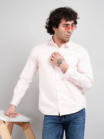 Pink Solid Shirt for Men Tim Paris