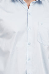 Sky Blue Solid Shirt for Men