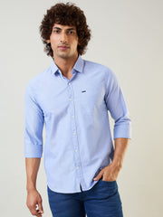 Royal Blue Solid Regular Fit Shirt