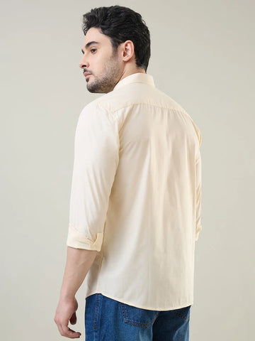 Pale Banana Solid Shirt Tim Paris