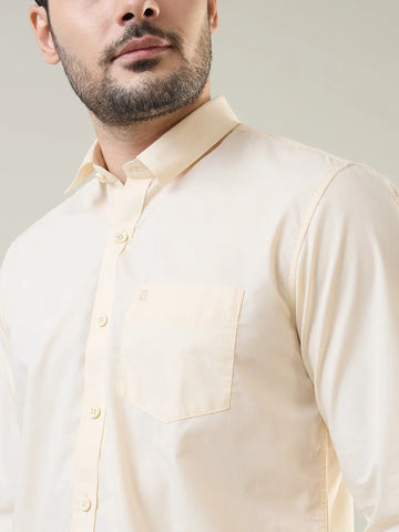 Pale Banana Solid Shirt Tim Paris