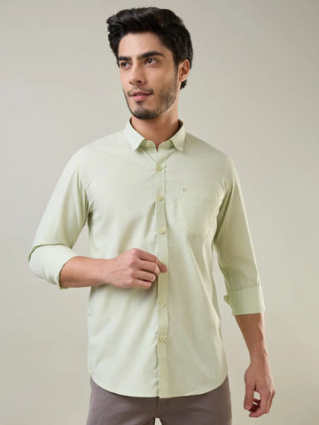 Pastel Green Solid Shirt Tim Paris