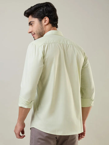 Pastel Green Solid Shirt Tim Paris