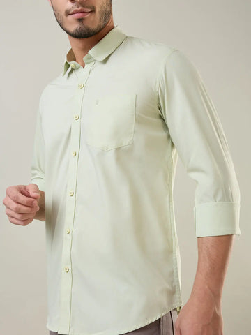 Pastel Green Solid Shirt Tim Paris