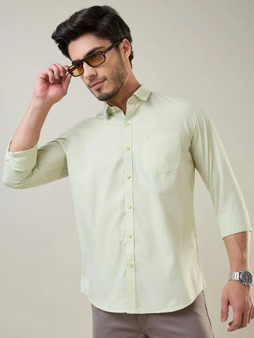 Pastel Green Solid Shirt Tim Paris