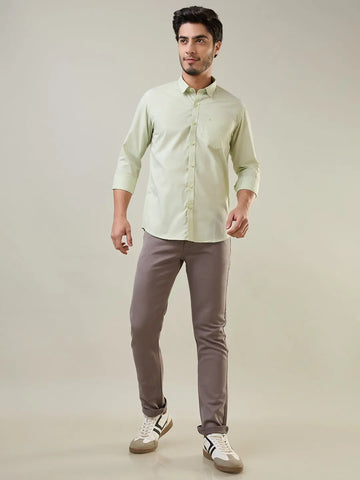 Pastel Green Solid Shirt Tim Paris