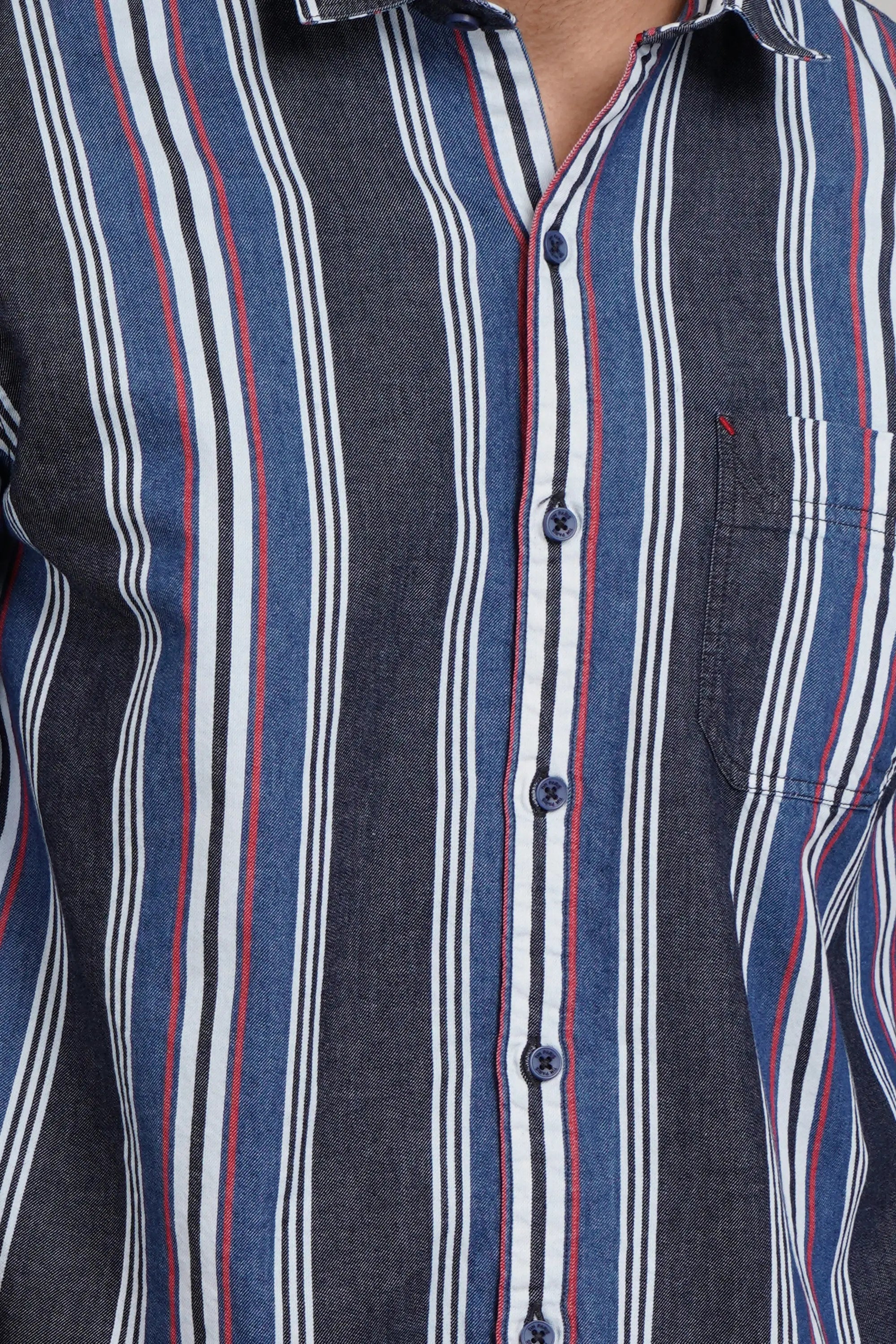 Red Stripe Regular Fit Shirt Tim Paris