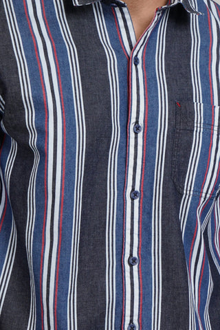 Red Stripe Regular Fit Shirt Tim Paris