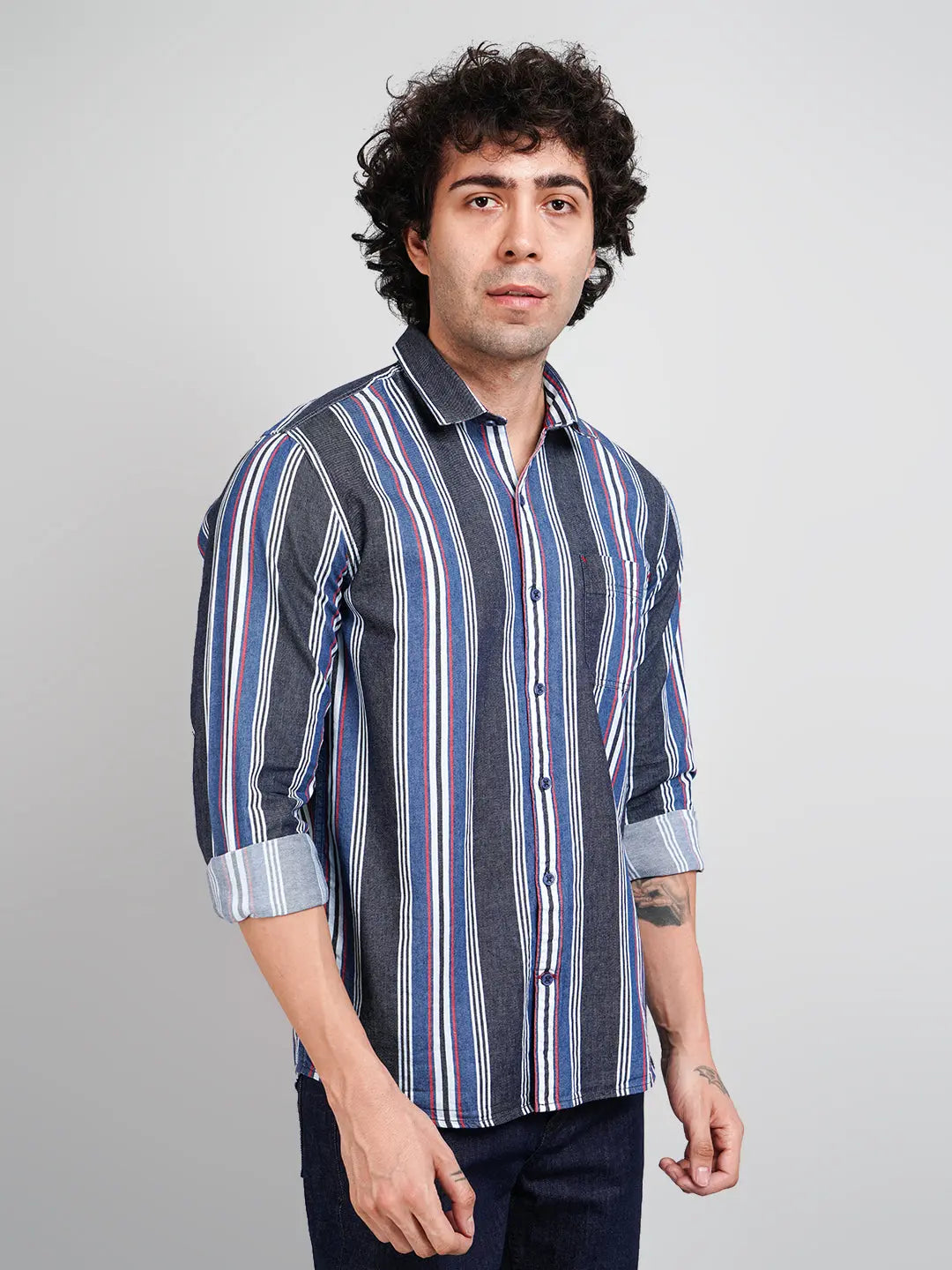 Red Stripe Regular Fit Shirt Tim Paris