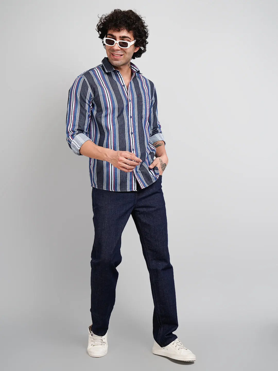 Red Stripe Regular Fit Shirt Tim Paris