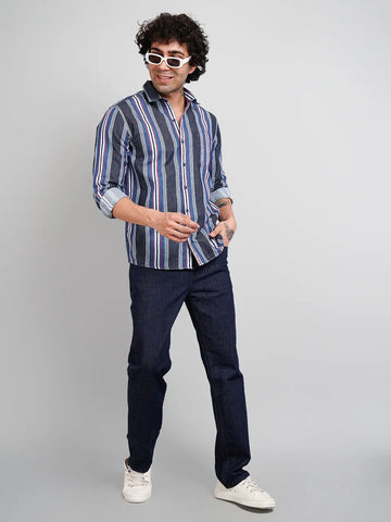 Red Stripe Regular Fit Shirt Tim Paris