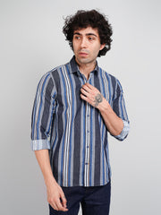 Yellow Stripe Regular Fit Shirt