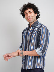 Yellow Stripe Regular Fit Shirt