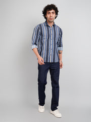 Yellow Stripe Regular Fit Shirt