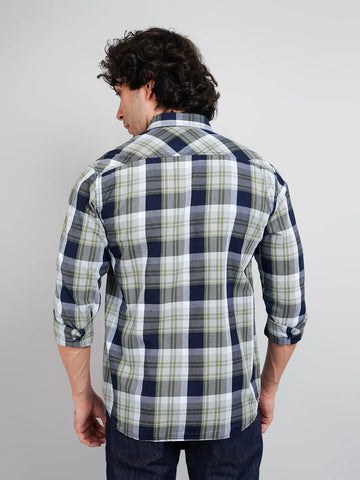 Green checks shirts for men Tim Paris