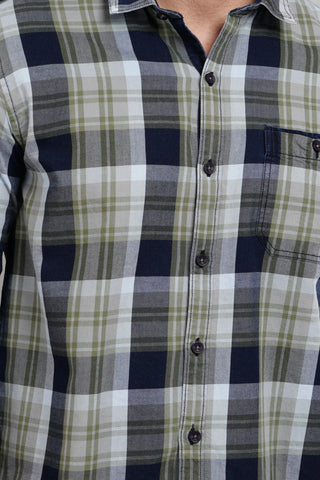Green checks shirts for men Tim Paris