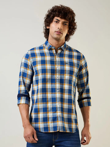 Orange Checkered Shirt Tim Paris