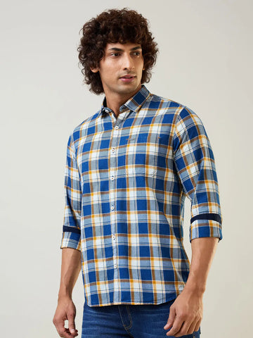 Orange Checkered Shirt Tim Paris